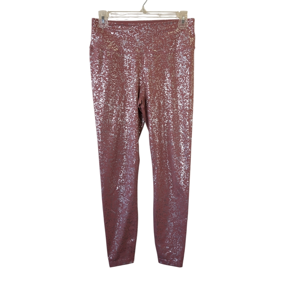 Sweaty Betty Goddess 7/8 Foil Leggings Size S Pink - Picture 3 of 7